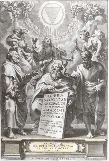 Frontispiz zur Antwerpener Dionysius Areopagita-Edition aus dem Jahre 1634